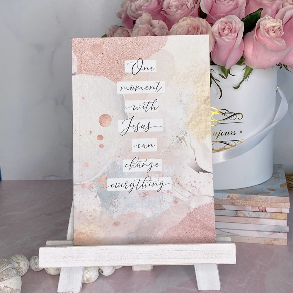 ONE MOMENT WITH JESUS CAN CHANGE EVERYTHING Inspirational Christian notebook